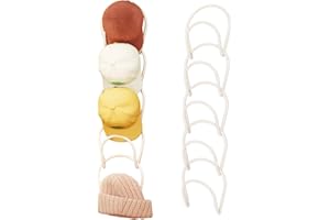 Naapesi 10 Pezzi Porta Cappelli, Muro Porta Cappelli Organizzatore, Ganci Appendiabiti per Hat da Baseball, Hat Storage Rack Cap per Cravatte, Hat, Sciarpe, Montaggio Super Facile, Bianco 16 * 14 cm
