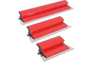 BTSAE Flächenspachtel Set, Spachtel Werkzeug mit 3 Edelstahlklingen (25cm+40cm+60cm), Spachtel Set mit Z-Griff, Großflächenrakel für große Arbeitsbereich Wand Dekoration