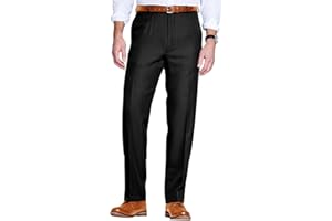 Chums Men's Formal Elasticated Trousers Comfort Fit Pants Smart Trousers for Men