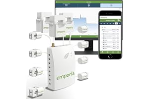 ‎EMPORIA ENERGY 2- oder 3-Phasen-Smart-Home-Energiemonitor Echtzeit-Stromüberwachungszähler | Solar-/Netzmessung