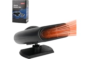 Hojalis Riscaldatore per Auto, 12V150 W Stufetta Portatile per Auto, Sbrinatore per Auto, Riscaldatore Sbrinatore, Riscaldatore Auto, Inserisci L'accendisigari, per La Maggior Parte delle Auto (Nero)