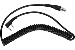 CCYLEZ Cavo K professionale per cuffia, cavo a spirale da 2 a 5 pin per radio bidirezionali e cuffie Kenwood/HYT/Baofeng/Relm