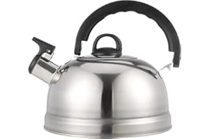 Housoutil Terrarios Cafetera Inoxidable Antigua 3L/ 3. 2QUART para FOTOTEP SHISTLING Tea Kettle SHISTLING TEAPOT MAESTICAS DE Tea DE Inoxidable para LA ESTUDA - SLIGEN Cafetera Vintage Retro Terrario