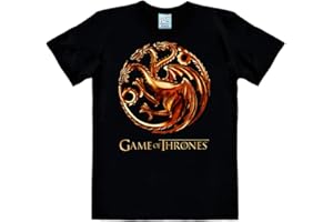 Logoshirt - Juego de Tronos - Dragones - Targaryen - Camiseta Hombre - Negro - Diseño Original con Licencia