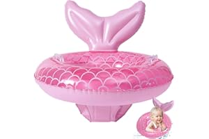 AOREETY Baby Swimming Float Seat, Cartoon Inflatable Toddler Pool Swimming Ring with Double Handle, Animal Water Waist Float Toy for Age 6-36 Months Babies Toddlers