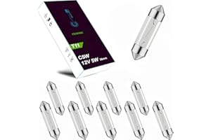 ‎LIGHTWORLD24 WELT DER LICHTER LIGHTWORLD24 10 x Soffitte 12V 5W C5W SV8,5 36mm Kennzeichenbeleuchtung Glühlampe PKW Innenraum