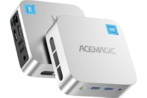 ACEMAGICIAN Vista Mini PC V1 Windows 11 Pro, Twin Lake-N N150(Upgraded N100, up to 3.6GHz), 16GB RAM+512GB M.2 SSD, Mini computer with DP + HDMI 2.0 4K@60Hz UHD Dual Display,5G WiFi+BT4.2 for Office