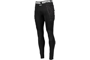 KEEPERsport Torwart Unterziehhose gepolstert - Lange Protektionshose für Torhüter Underwear - Größe 128-XXL - schwarz