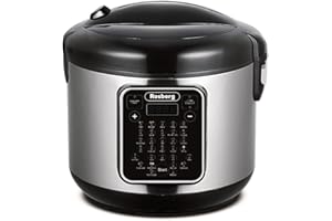 Rosberg Multikocher mit 31 Programmen, 780W, 5L, Antihaftbeschichtung, Edelstahl, Verzögerter Start & Warmhaltefunktion