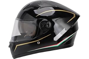 Mulcort Lightweight Full Face Helmet, Trendy Design, High-Strength ABS Impact , Lasting Non-Sticky Coating, Inner Breathable Cotton Layer, Fits 54-61cm, Detachable Neck
