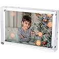 TRIXES A5 Acrylic Photo Frame - Magnetic Multi-Purpose Glass Effect Picture Frame Perfect to Display on Your desk or Stand on Your Sideboard - 148mm x 210mm