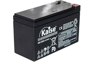 KAISE TECHNOLOGIES Kaise Batería AGM 12V 9Ah VRLA - Plomo-Ácido Sellada - Sin Mantenimiento - Baja Autodescarga - Ciclos Profundos - para SAI, Solar, Telecomunicaciones y Seguridad - ISO 9001/14001