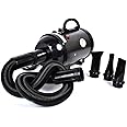 Wawasia Pet Hair Dryer, 2600W Pet Grooming Dryer with 3 Pcs Blowing Nozzle, Low Noise 50 Decibel Blow Dryer, Professional Home Dog Hair Dryer for All Size Shape Cat and Dog Black