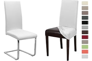 ‎BEAUTEX Beautex Set of 2 Jersey Chair Covers (choice of colours) Elastic Plain Stretch Cotton Bi-Elastic