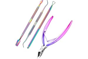 DIVIDERMY 4 Piezas Alicates Uñas Encarnadas Corrector De Uñas De Acero Inoxidable Cortador de Cutículas para Las Uñas de Dedos de Manos y Pies,pinzas para uñas,Azul y Rosa