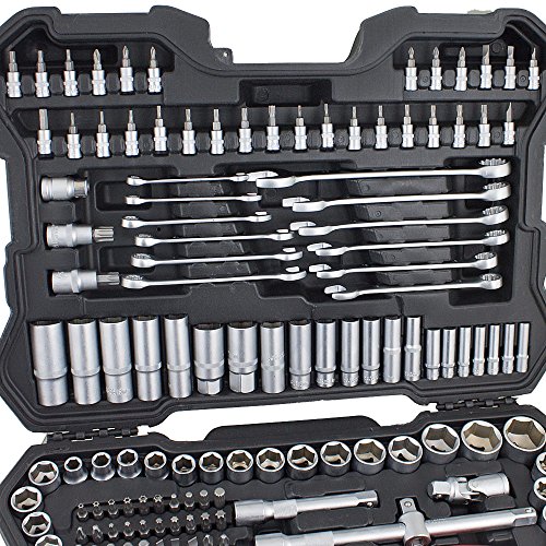 BITUXX® Werkzeugkoffer 215 tlg Knarrenkasten Ratschenkasten Nusskasten Stecknuss Adapter Umfangreiches Set mit 1/2″ 1/4″ 3/8″ Ratschen & Zubehör - 4