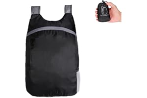 HEIGESENG Sac à dos pliable noir,sac à dos de voyage sac à dos pliable ultra léger,sac àdos de randonnée pour homme/femme
