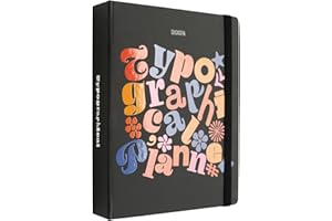 Kokonote - Agenda Organiseur 2023 2024 Typographical | Agenda Semainier de Août 2023 à Décembre 2024 | Agenda Professionnel, Agenda Etudiant