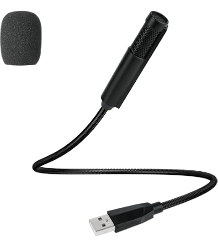 CMTECK Microfono USB per computer, registrazione con cancellazione del rumore, per PC/laptop, per chat online, home studio, podcasting, giochi, Skype, YouTube, con funzione mute (Windows/Mac
