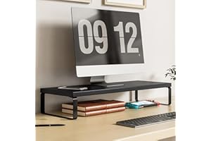 Onxyrbyte Rehausseur Ecran,Rehausseur Ecran Pc Bureau,RéHausseur D'éCran en Bois,RéHausseur D'éCran pour Pc,Support De Moniteur D'Ordinateur Ergonomique,pour Ordinateur Portable,Imprimantes