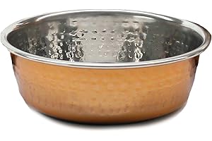 Rosewood Stylowa i nowoczesna miedziana antypoślizgowa miska dla psa ze stali nierdzewnej, 940 ml