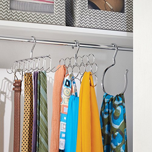 InterDesign 24270EU Axis Gürtel- / Krawattenhalter, chrom - 5