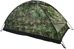 Ejoyous Camping Tent for 1 2 Person Man, Waterproof Outdoor Camouflage UV Waterproof One Person Tent Backpacking Tent, Outdoor Backpacking Tent for Camping Hiking