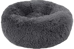 TVMALL Dog Bed Cat Bed Cushion Faux Fur Dog Beds for Medium Small Dogs Self Warming Indoor Round Donut Pillow Cuddler Amazing Cat Bed and Dog Bed Mats Cushion for Joint-Relief and Improved Sleep