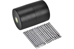 EVTSCAN Herramientas Dapping para joyería, 17 piezas duraderas Punzones Dapping Joyería Orfebrería Fabricación Herramienta de domo Punzón para bloques Dapping