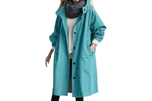 Gefomuofe Veste de pluie pour femme - Imperméable - Coupe-vent - Pliable - Pour l'été - Léger - Avec doublure