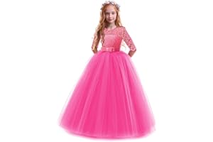 OBEEII Vestito da principessa per matrimonio, damigella d'onore, compleanno, festa, festa di carnevale, cocktail dance vestito da ballo, 2-14 anni