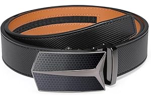 VRLEGEND Ceinture Homme, Ceinture Automatique Homme à Cliquet 35mm de Largeur avec Boîte Cadeau