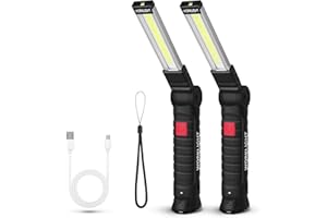 Suranew Torcia LED Lampada da Lavoro Ricaricabile USB lampada magnetica COB Lampade di Ispezione 5 modalità lampada e Gancio per Auto/Campeggio/BBQ/Home e di Emergenza