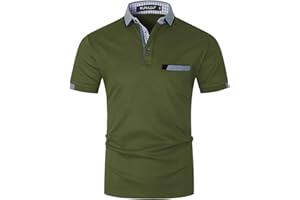 KUNJLELP Męska koszulka polo z krótkim rękawem o regularnym kroju na co dzień golf polo