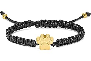 Minicremation Bracelet de crémation pour cendres pour animal de compagnie - Réglable - Corde tressée - Urne - Support de cendres - Bijou