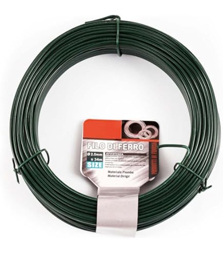 Verdelook Filo Di Ferro Plastificato - Verde, Diametro 3.3mm, Lunghezza 20m, Per Giardinaggio E Fai Da Te - Foto 5