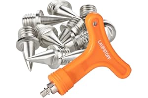 LAUFSTOFF Set Spike di chiodi spine 9 mm Atletica leggera M. Spike della chiave 14 pezzi Corsa tessuto