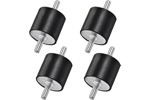 HAINUE 4 Stücke Gummi-Stoßdämpfer M8, Silentblock Gummipuffer m8, Schwingungsdämpfer M8 x 23, 30 x 30, Silentblock M8 Gummibuchsen, für Luftkompressoren, Dieselmotoren, Benzinmotoren Wasserpumpen