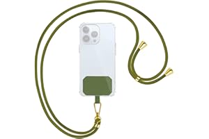 mtb more energy® Universal Handykette - Grün/Gold - kompatibel mit vielen Handyhüllen - hochwertiges Band Seil Kordel zum Umhängen