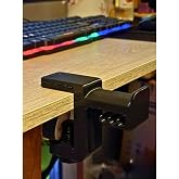 TRAK3D Siyah Premium Asılabilir Kulaklık Standı-Kalın Masalar İ&ccedil;in İdeal, Sağlam Kaydırmaz Ke&ccedil;eli, Ergonomik Masa&uuml;st&uuml; Askı, S