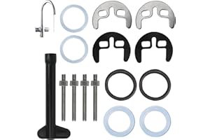 POSYLANE 2 Sets Monobloc Tap Fixing Set 15 Pcs, Double Hole Tap Repair Washer with Clamp and Bolt and Tube Spanner, for Kitchen Bathroom Basin Sink Hot and Cold Mixer Faucet Fixing Fitting