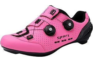 ZHENSI Chaussures Cyclisme Femme Route VTT Chaussures Compatibles avec Crampons Pivotantes Fermées Légères