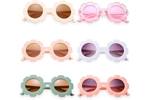 letcdfer Kinder sonnenbrille, Süß Sonnenblumenbrille, runde Sonnenbrille, süße blumenbrille Kindermode Sonnenbrille für Jungen und Mädchen, Mädchen Party Geschenk Outdoor Strand Sonnenbrille