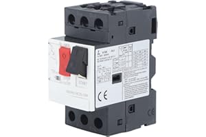 SPACNANA Motorschutzschalter AC690V Überlast-Kurzschlussschutz Motorschutzschalter Leistungsschalter mit 35-mm-Führungsschienenmontage (GV2-ME10C 4-6,3A)