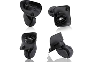 NIIYEN Roues de Remplacement de Bagages de Valise pivotante, roulettes d'accessoires de Bagages de réparation 2 pièces, Roues universelles en PVC, Noir, pour étui de Voyage
