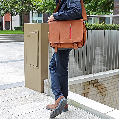 Laptoptasche  Snugg - Braune Notebooktasche - Umh  ngetasche f  r Laptops mit einer Bildschirmdiagonale von bis zu 15 6 Zoll