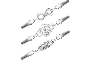Kireida® 3 Stück Schal-Schnalle, Vintage-Pullover, Kleider- und Hemden Clips für Damen und Mädchen, Cardigan-Kragen-Clip, Silber, 3 Stile