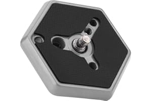 EBTOOLS Hexagon Quick Release Plate - Universal Quick Release Plates 3049 1/4" Screw Replacement For Manfrotto 030-14 Rc0 3063 Photo Studio Acces