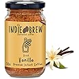 Indie Brew Vanilla coffee, 100% arabica coffee, Freeze dried flavoured coffee, No Added Sugar, Low Calorie, Instant coffee powder for staying energetic | 50g | Makes 25 bold cups | Strong aroma