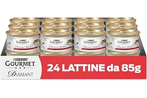 GOURMET Diamant Cibo Umido per Gatti Adulti Filettini con Vitello 24 Lattine da 85g